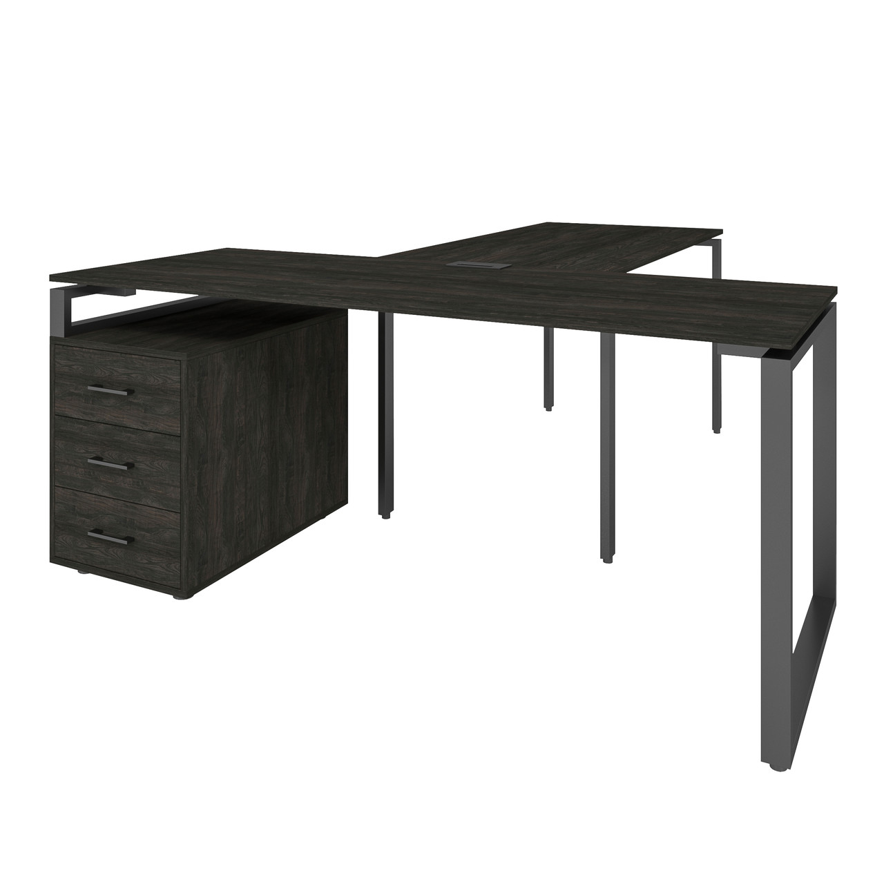 Офісний стіл керівника LOFT 33 LB180b з брифінгом морське дерево