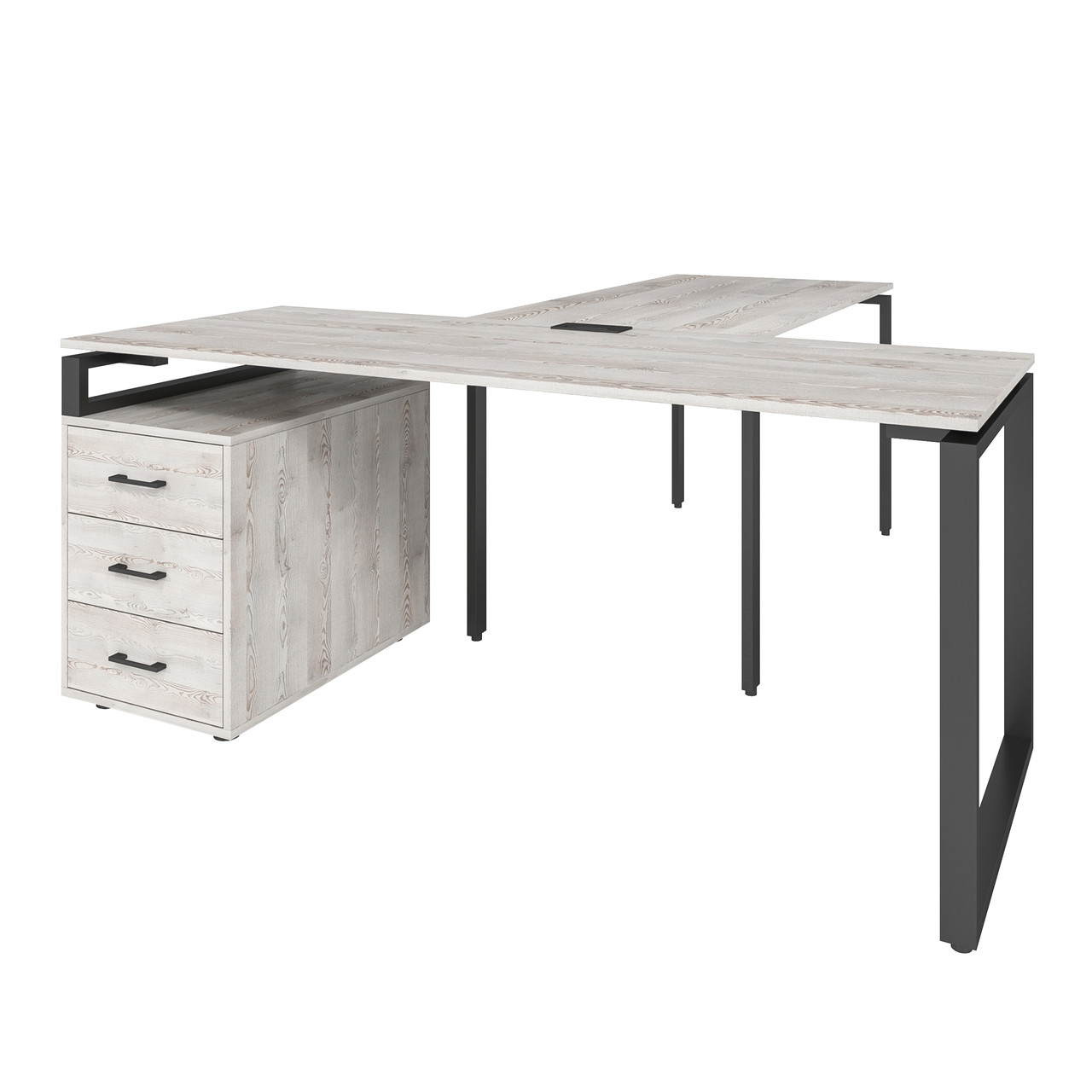 Офісний стіл керівника LOFT 33 LB200b сосна лофт біла