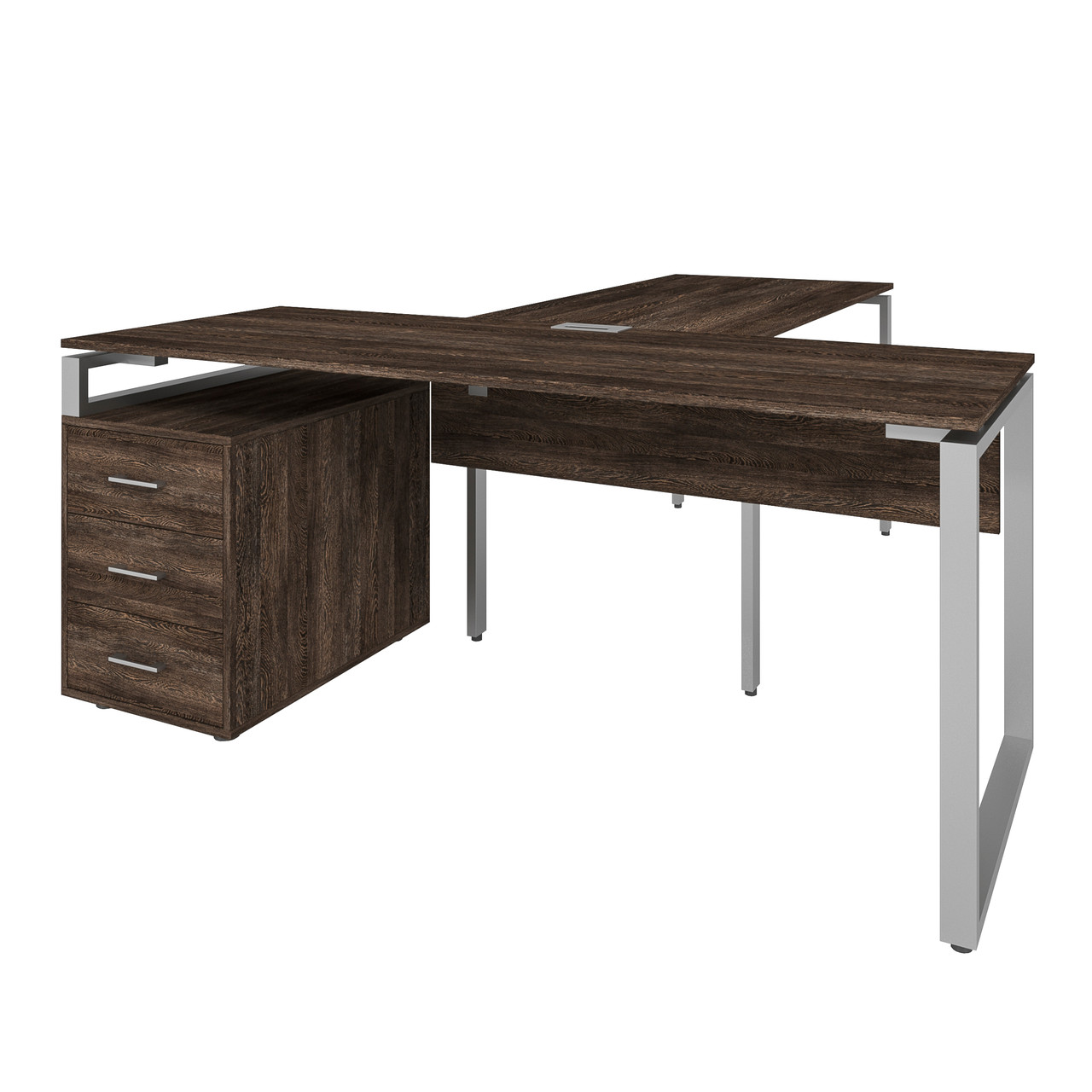Офісний стіл керівника LOFT 33 LB200 венге вінтаж з царгою
