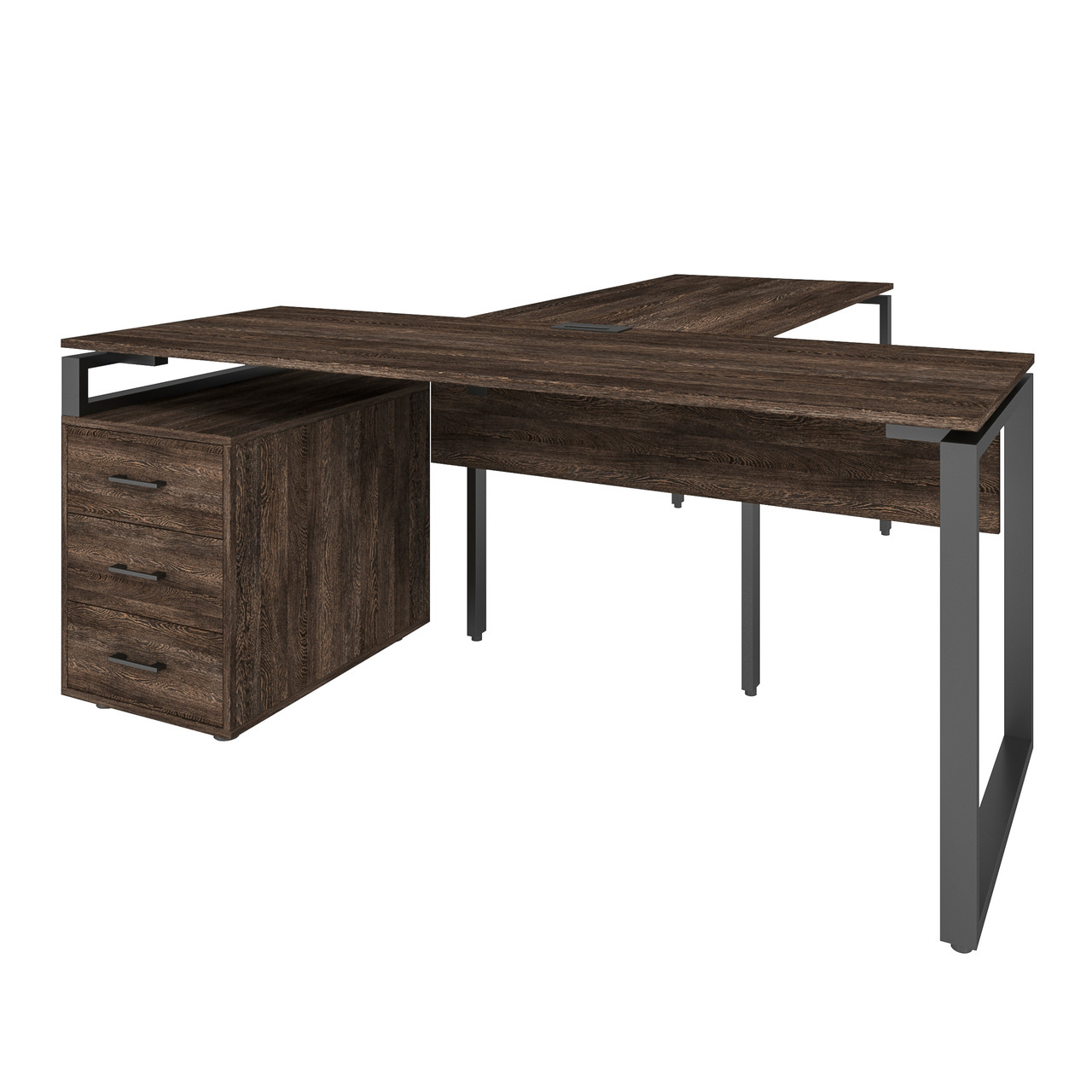 Офісний стіл керівника LOFT 33 LB200b венге вінтаж з царгою 36