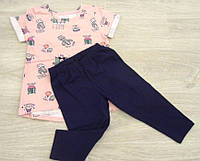 Летний детский костюм для девочки тм Фламинго на рост 92,98,104 92р