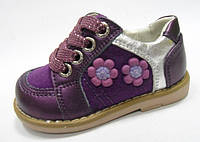 Дитячі шкіряні туфлі для дівчинки тм Шалунішка, розміри 20,21 фіолетові.