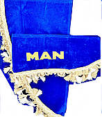 Штори в кабіну MAN МАН лобове скло-1 та бічні-2 колір синій