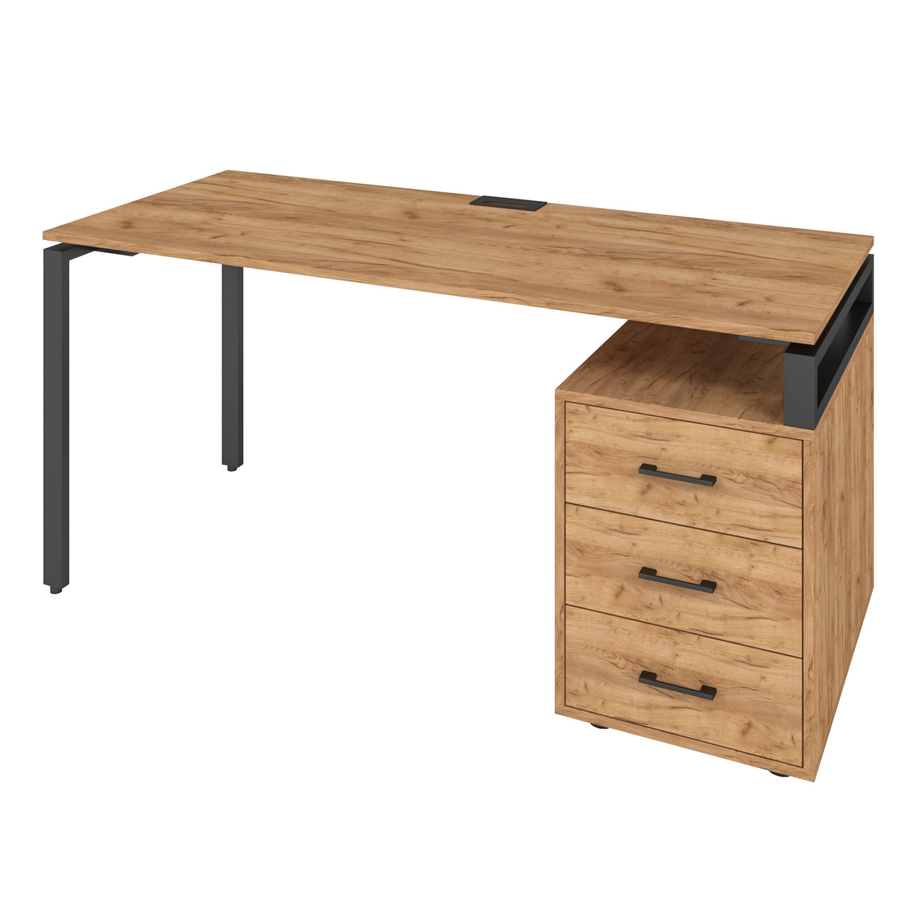 Офісний стіл LOFT 33 LM160b дуб крафт золотий