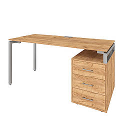 Офісний стіл LOFT 33 LP160 дуб крафт золотий