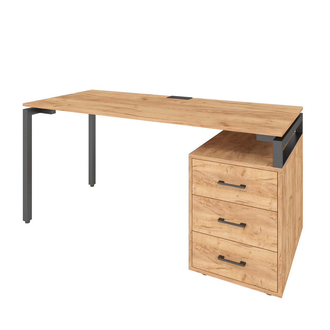Офісний стіл LOFT 33 LP160b дуб крафт золотий