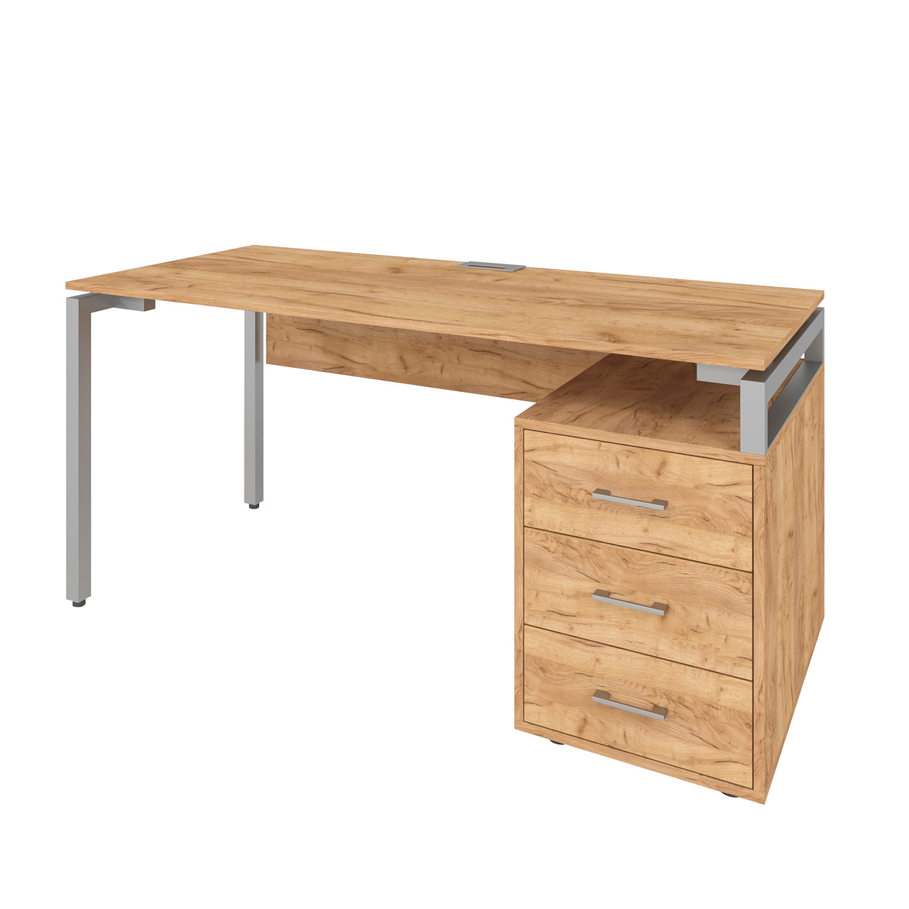 Офісний стіл LOFT 33 LP160 дуб крафт золотий з царгою