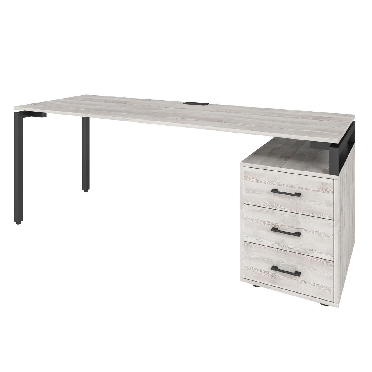 Офісний стіл керівника LOFT 33 LP200b сосна лофт біла, фото 1