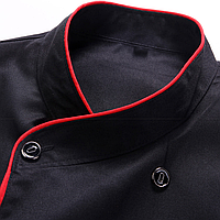 Кителя кухарські двобортні з рукавом 3/4 Чорний L, фото 7