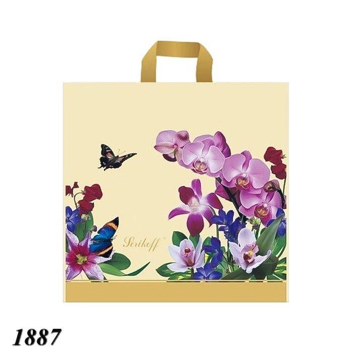Пакет Serikoff Орхідея бежевий 40х40 см (25шт), фото 1