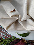 Тканина льняна для рукоділля натурального кольору, фото 3