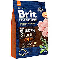 Brit (Брит) Premium Dog Sport Adult для собак с высокой активностью с курицей 3 кг