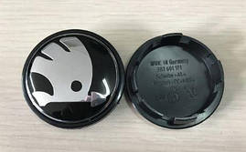 Ковпачки (заглушки) в литі диски Skoda (Шкода ) 65 мм Хром лого