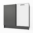 Кутова тумба на кухню без стільниці Підлогова кухонна тумбочка з МДФ фасадом 880 мм Кухонні модулі, фото 7