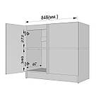 Кутова тумба на кухню без стільниці Підлогова кухонна тумбочка з МДФ фасадом 880 мм Кухонні модулі, фото 10