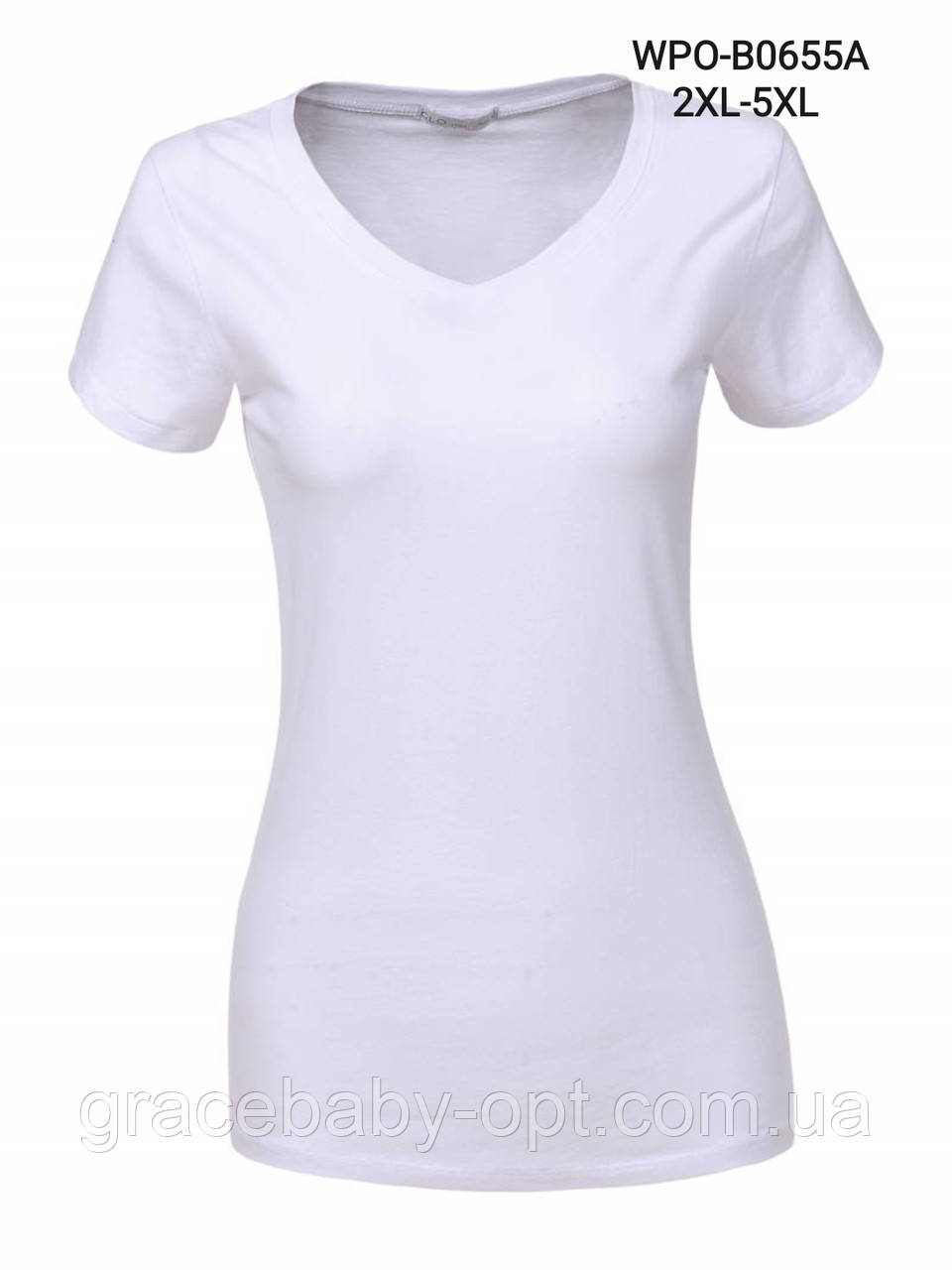 Футболка жіноча оптом, Glo-story, 2XL-5XL pp, № WPO-B0655A, фото 1