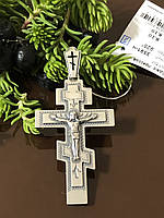 Великий чернений православний срібний хрестик срібло 925 проба чоловічий