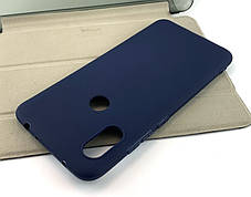 Чохол на Xiaomi Redmi Note 6, Note 6 Pro накладка SMTT силіконовий бампер синій, фото 2