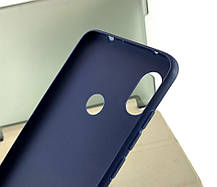 Чохол на Xiaomi Redmi Note 6, Note 6 Pro накладка SMTT силіконовий бампер синій, фото 4