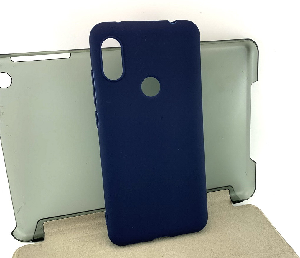 Чохол на Xiaomi Redmi Note 6, Note 6 Pro накладка SMTT силіконовий бампер синій
