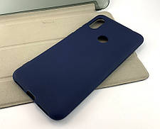 Чохол на Xiaomi Redmi Note 6, Note 6 Pro накладка SMTT силіконовий бампер синій, фото 3