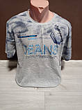 Чоловічі футболки батал Джинс 50-58 розміри сіра синя хакі, фото 5