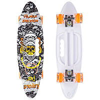 Пенні борд 22 світяться колеса Penny з ручкою та малюнком, білий