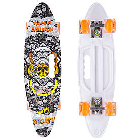 Пенні борд 22 світяться колеса Penny з ручкою та малюнком, білий