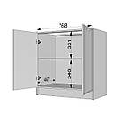 Тумба кухонна з полицею з ДСП та МДФ фасадом 80 см завширшки Підлоговий модуль для кухні без стільниці, фото 10