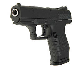 Пістолет  металевий чорний Вальтер P99 міні Galaxy