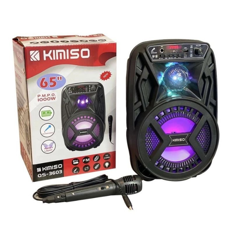 Kimiso QS-3603 6,5" Бездротова портативна bluetooth колонка — валіза з караоке
