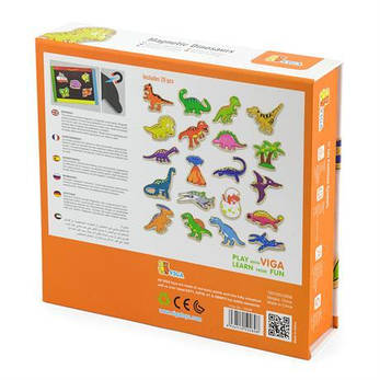 Набір магнітів Viga Toys Динозаври, 20 шт. (50289), фото 4