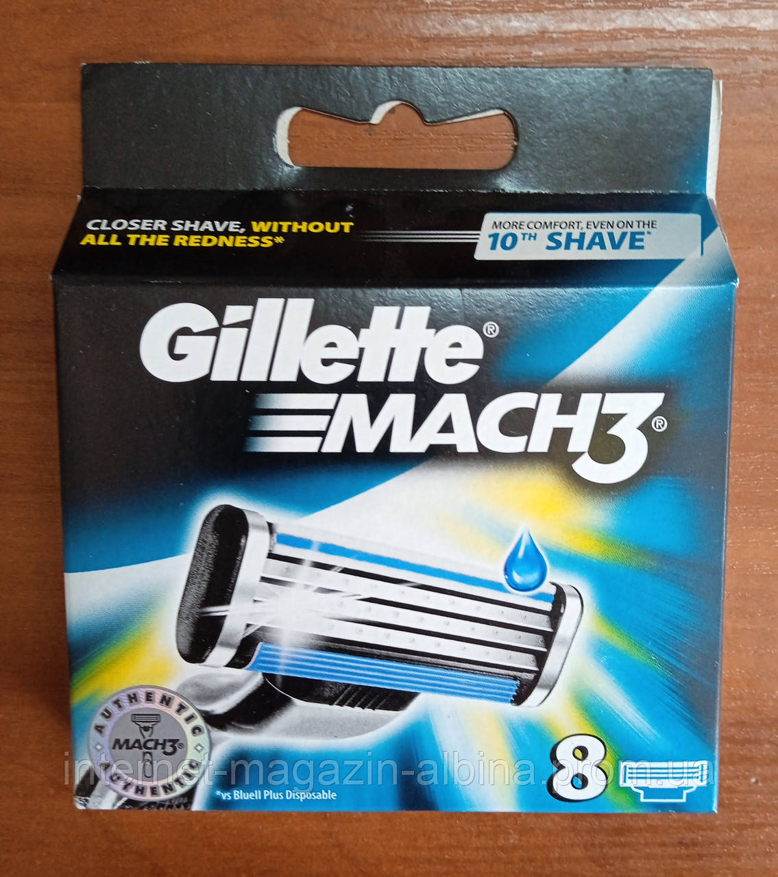 Картриджі Gillette Mach3 Оригінал 8 шт. у пакованні