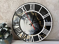 Часы с эпоксидной смолы «Sebra» Дизайнерские Часы, Лофт, Подарок