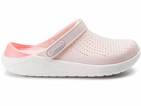 Сабо Crocs LiteRide Clog Powder/White Крокси жіночі лайтрайд пудра-білі оригінал, фото 2