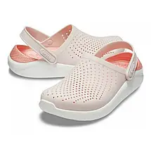 Сабо Crocs LiteRide Clog Powder/White Крокси жіночі лайтрайд пудра-білі оригінал, фото 4