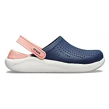 Сабо Crocs LiteRide Clog Navy/Melon Крокси жіночі лайтрайд диня з білим оригіналом