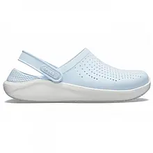 Сабо Crocs LiteRide Clog Mineral Blue/White Крокси жіночі лайтрайд мінерально-синій оригінал