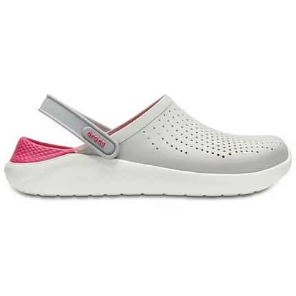 Сабо Crocs LiteRide Clog Pearl/White Крокси жіночі лайтрайд перлинно-білі оригінал, фото 1
