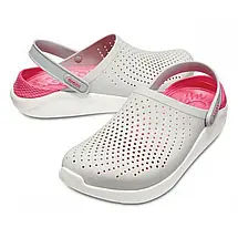 Сабо Crocs LiteRide Clog Pearl/White Крокси жіночі лайтрайд перлинно-білі оригінал, фото 3