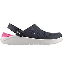 Сабо Crocs LiteRide Navy/Pink Крокси жіночі лайтрайд темно-рожевий оригінал
