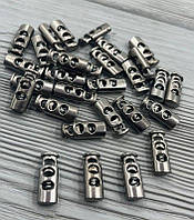 Фіксатор для шнура 3351 темний нікель пластик (50 штук)