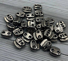 Фіксатор для шнура 3370 порося темний нікель пластик (50 штук)