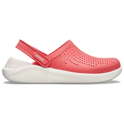 Сабо Crocs LiteRideTM Clog Poppy/White Крокси жіночі лайтрайд маково-білі оригінал, фото 1
