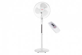 Вентилятор ARDESTO FN-R1608RW підлоговий, 40см, 45Вт, пульт ДК, опора кругла, білий
