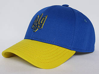 Патріотична Кепка з Тризубом. Кепка Україна Синьо-Жовта