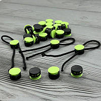 Фіксатор для шнура 4367 чорно-зелений пластик