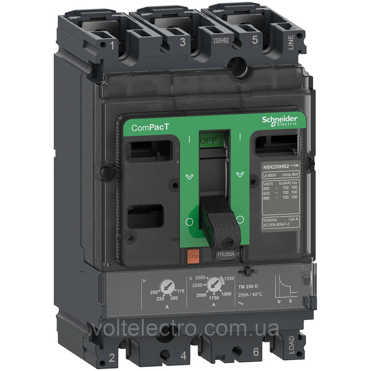 Автоматичний вимикач Schneider Electric ComPacT NSX 250A, 3P, 50kA