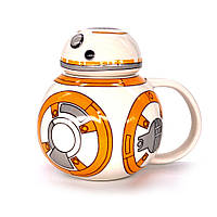 Керамическая чашка/кружка для чая/кофе с крышкой BB-8 Звездные Войны 400 мл (LB-88231)