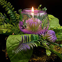 Свычка гелева Чародійка куля фіолетова квітка